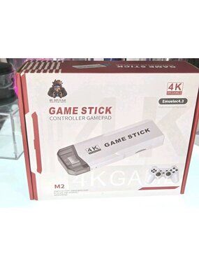 M2 Plus Retro Game Stick 4K HDMI with 2.4G Wireless Controllers